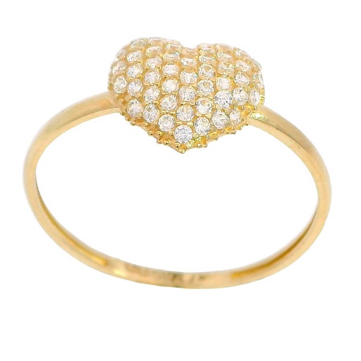 [5867] CZ HEART RING.