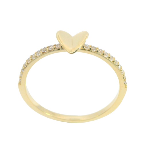 [5897] HEART AND CZ RING.