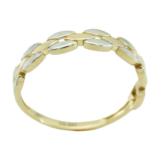 [5755] TWO TONE GOLD RING.4MM.