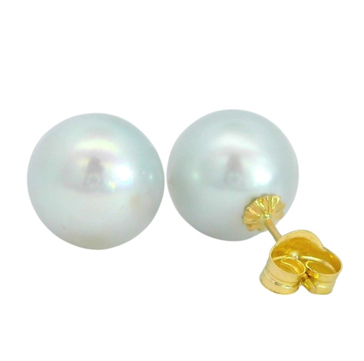 [2438/11] PENDIENTES PERLA AUSTRALIANA DE 11/12MM.PRESION. Perla Cultivada