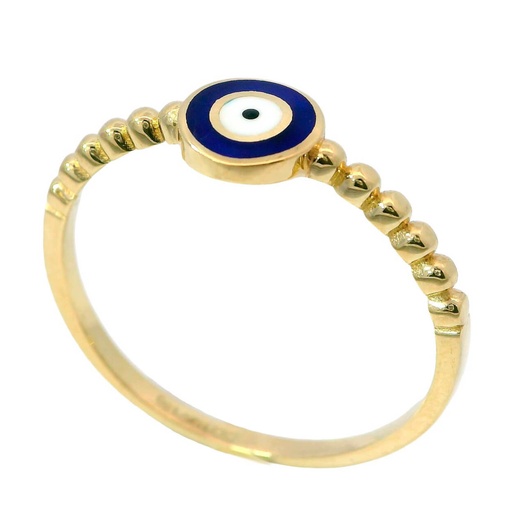 [5873] ENAMEL DEVIL EYE RING.