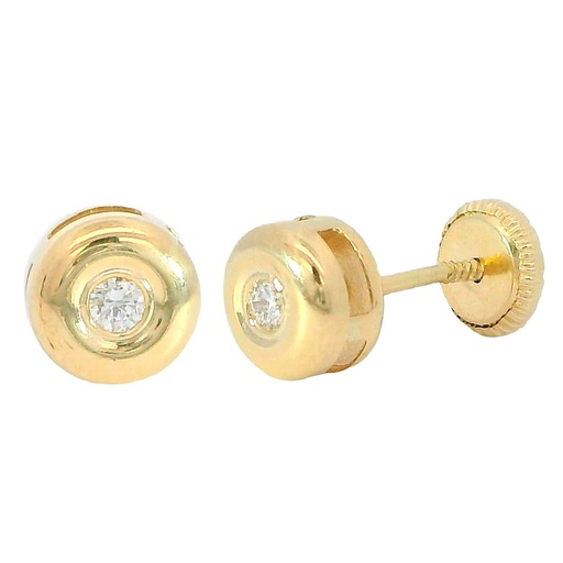 [B4128] CHATÓN 6MM BRILLANTES DE 2MM H-SI 0.06 CT TW.