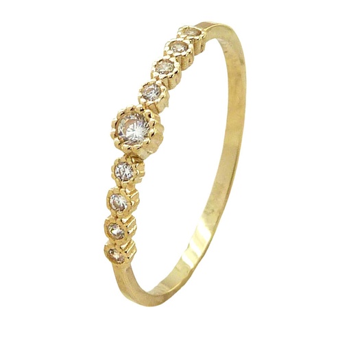 [5500] SORTIJA CON CIRCONITAS REDONDAS.