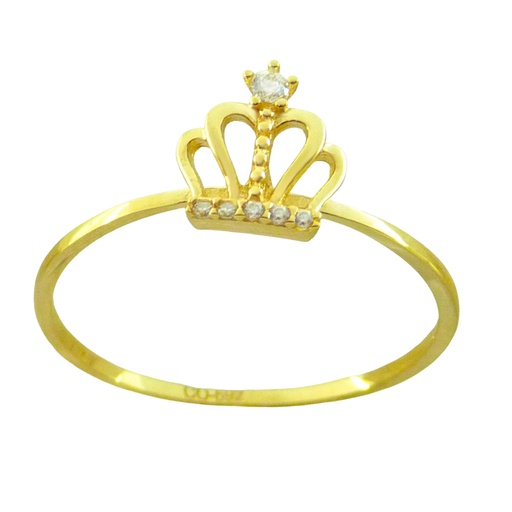 [5172] CROWN RING WITH CZ.