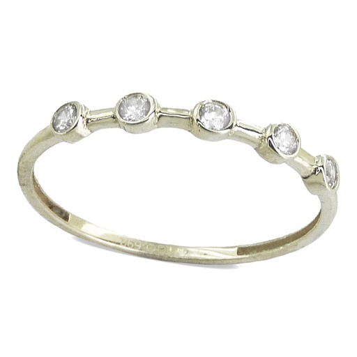 [4024B] WHITE GOLD RING WITH CZ.