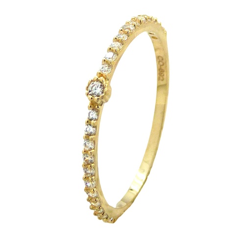 [5517] GOLD AND CZ RING.