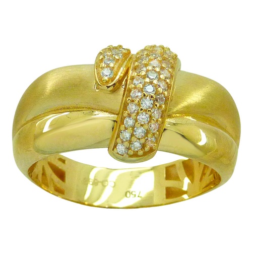 [5191] RIBBON RING WITH CZ.