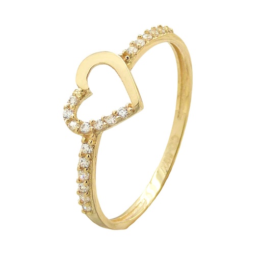 [5524] 8MM HEART RING WITH CZ.