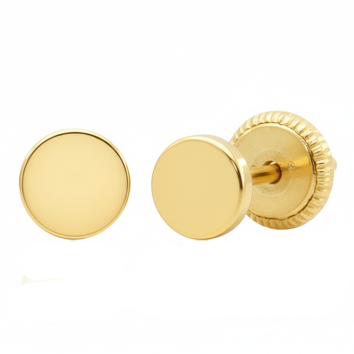 [1935] 4'5MM ROUND STUD EARRINGS.SCREW BACK.