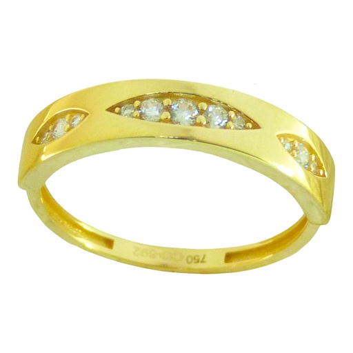 [5210] THREE OVALS WITH CZ RING.
