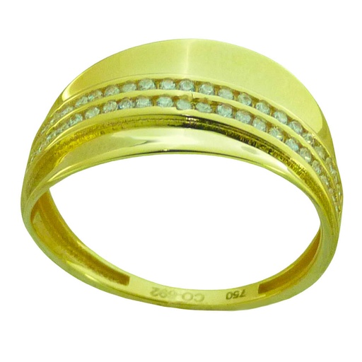 [5207] SORTIJA TRES BANDAS DE CIRCONITAS.