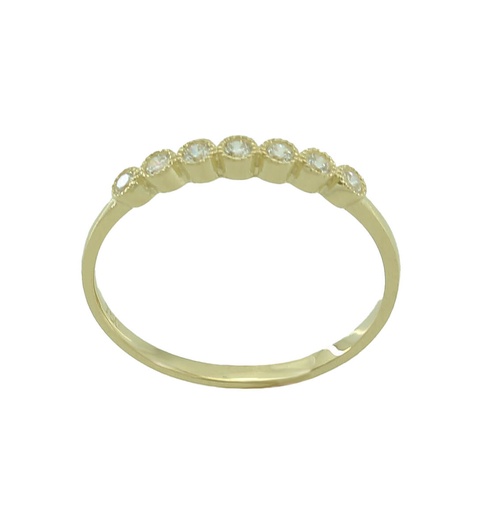 [4138] ROUND CZ BEZEL RING.