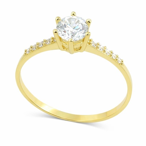 [4410]  GOLD RING WITH CZ.