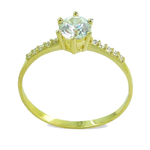 [4410]  GOLD RING WITH CZ.
