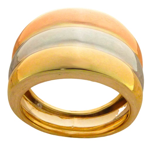 [5249] 15MM TRI COLOR GOLD RING.