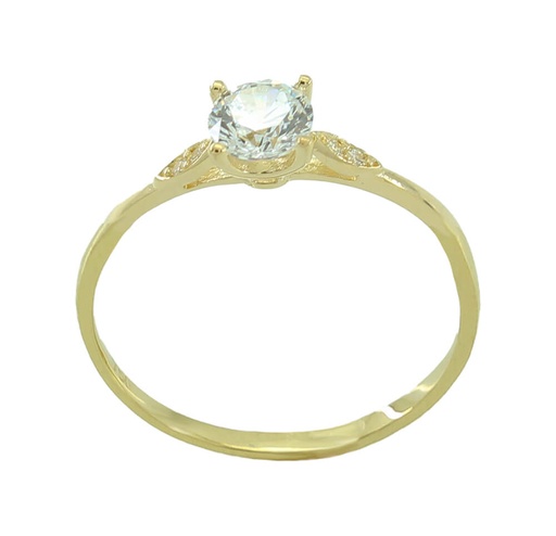 [4408/2] CZ SOLITAIRE RING.