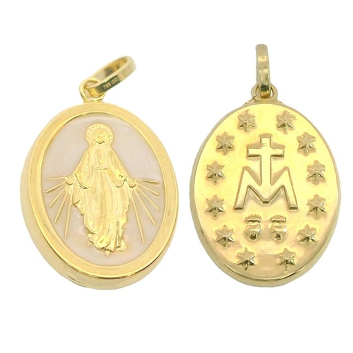 [5932N] MEDALLA VIRGEN ARENADA 15MM BICOLOR (copia)