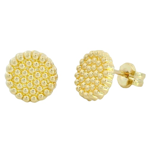 [5971] 7MM ROUND EARRINGS.PIN AND BUTTERFLY CLASP.