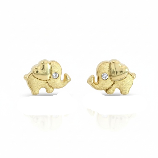 [5979] 8x6MM ELEPHANT BABY EARRINGS.SCREW BACK.