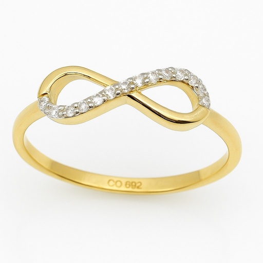 [5981] INFINITE SYMBOL AND CZ RING.