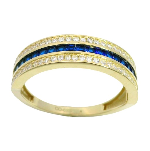 [5984] BLUE CZ RING.