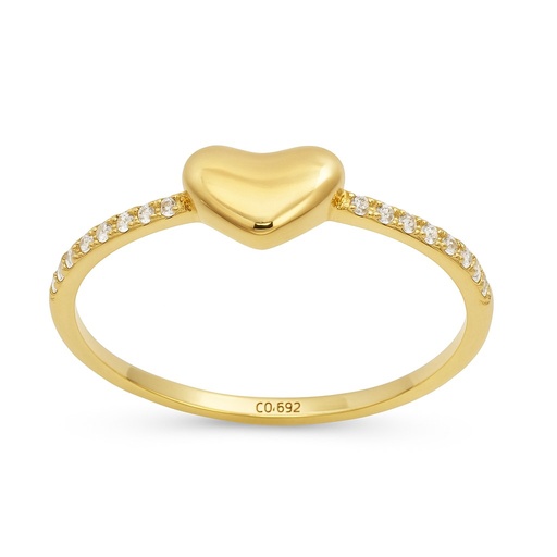 [5987] 7x5MM HEART RING WITH CZ.