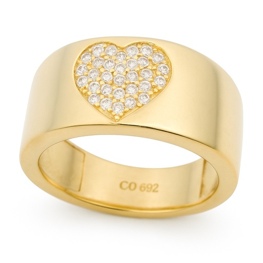 [5991] HEART CZ RING.
