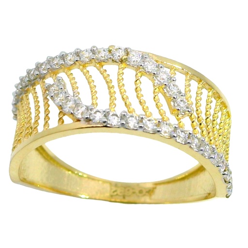 [00008] 7'5MM GOLD RING WITH CZ