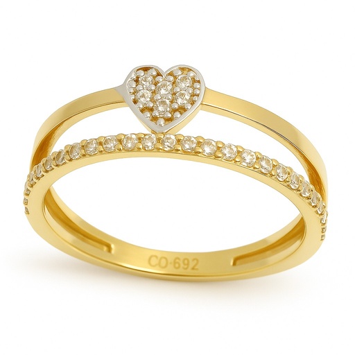 [00014] CZ HEART RING.