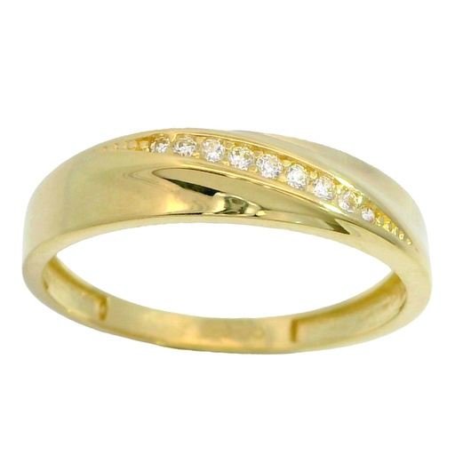 [00021] GOLD RING WITH CZ.