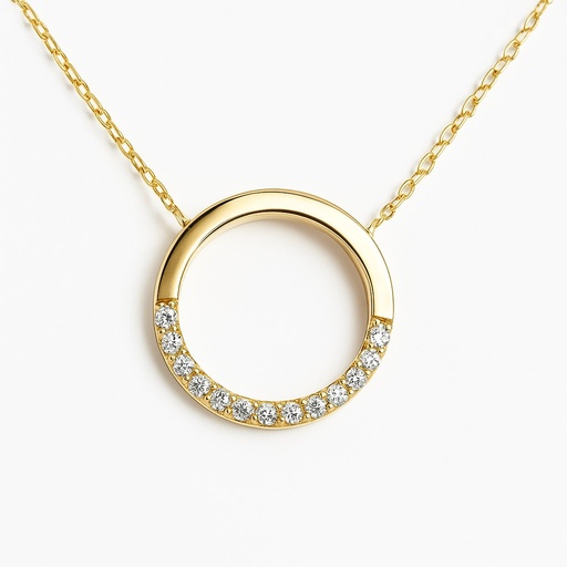 [00032] CIRCLE WITH CZ NECKLACE.
