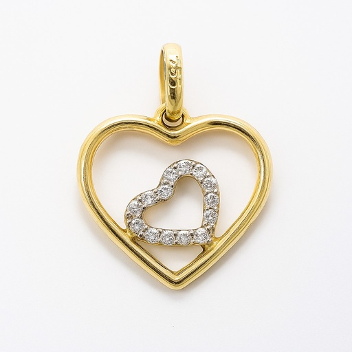[00034] 13x12MM TWO HEART PENDANT.