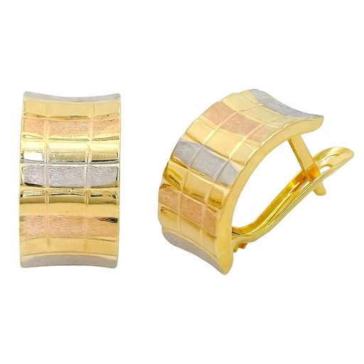 [00037] MEDIOS AROS TRICOLOR  CIERRE  CATALAN.13x7MM.