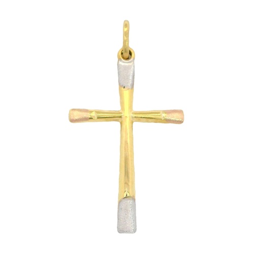 [00050] CRUZ SIN CRISTO 29x17MM TRICOLOR