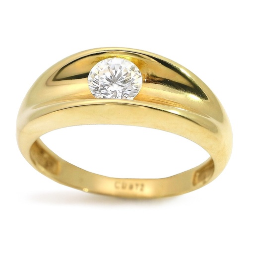 [00053] RING WITH 4'5MM CZ.