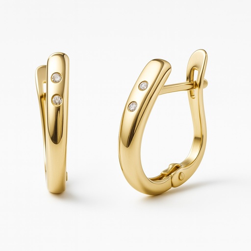 [00066] HALF HOOP EARRINGS.LEVERBACK.