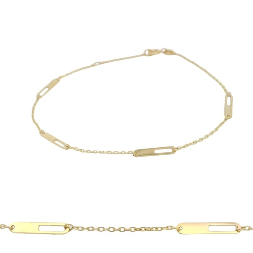 [00070PU] LINKS AND PLATES NECKLACE BRACELET.