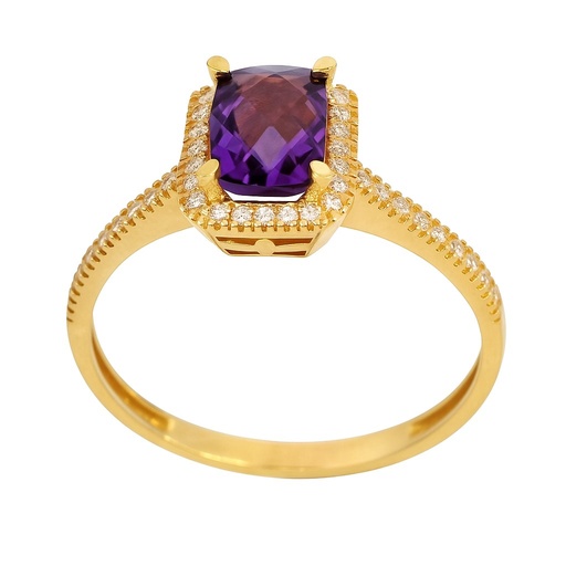 [00077] 7x5MM AMETHYST RING.