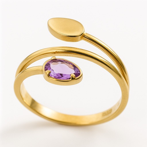 [00080] 6x4MM AMETHYST RING.