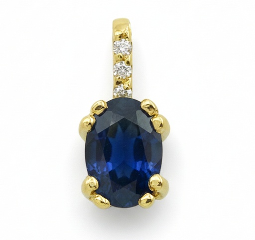 [B4159/CZ] COLG.OVAL 6*4 8 BRILLANTE 1MM H-SI 0.05 CT O.A.