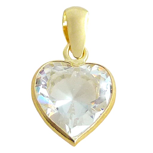 [6094] 8x8MM HEART CZ PENDANT.