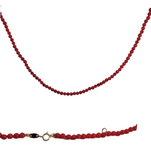 [00085C] GARGANTILLA BOLAS  CORAL 2.5MM