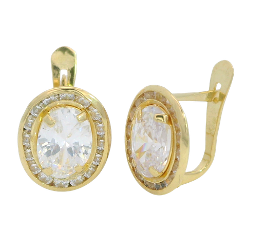 [5933] PENDIENTES BANDA PIEDRA COLOR AGUAMARINA DE 7x5MM.25MM. (copia)