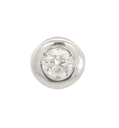 [B4121/C/0.06B] COLGANTE CHATON FUNDICION ORO BLANCO 5MM. BRILLANTE H-SI 1 . 0.10 CT. (copia)