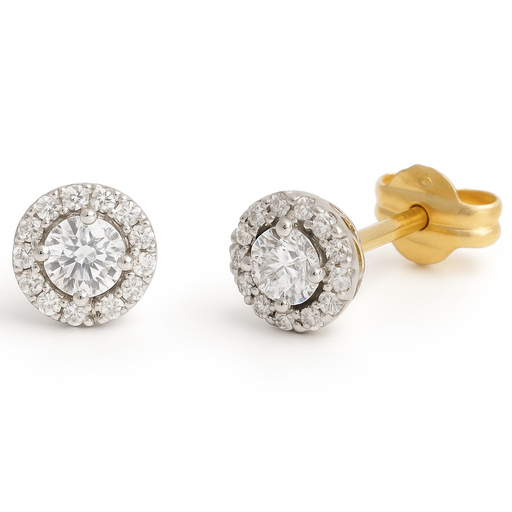 [B4202P/0.18] PENDIENTES BRILLANTES Di 36 RD 0.140 DI 2 RD SI H 0.02 CT DI 6 RD SI H 0.05 CTS (copia)