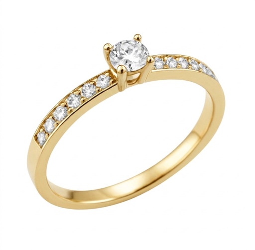 [B4203/0.30] WHITE GOLD DIAMOND RING.QUALITY SI,COLOR H.0.30 CT TW