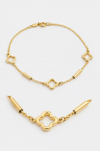 [00102PU] PULSERA FLOR Y TUBO.17CM.