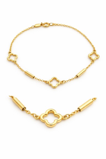 [00102PU] PULSERA FLOR Y TUBO.17CM.