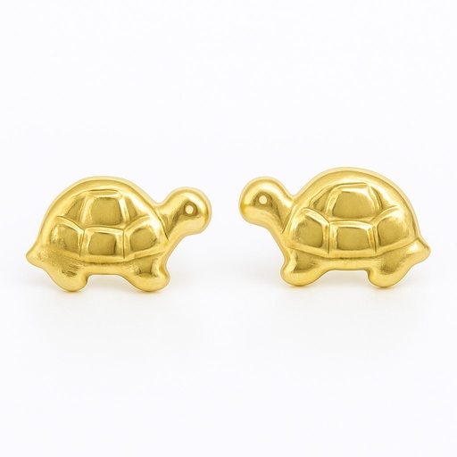 [00120] 4.5MM TURTLE BABY EARRINGS.SCREW BACK.