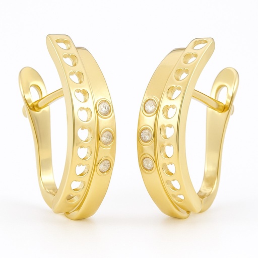 [00122] LEVERBACK EARRINGS WITH CZ.